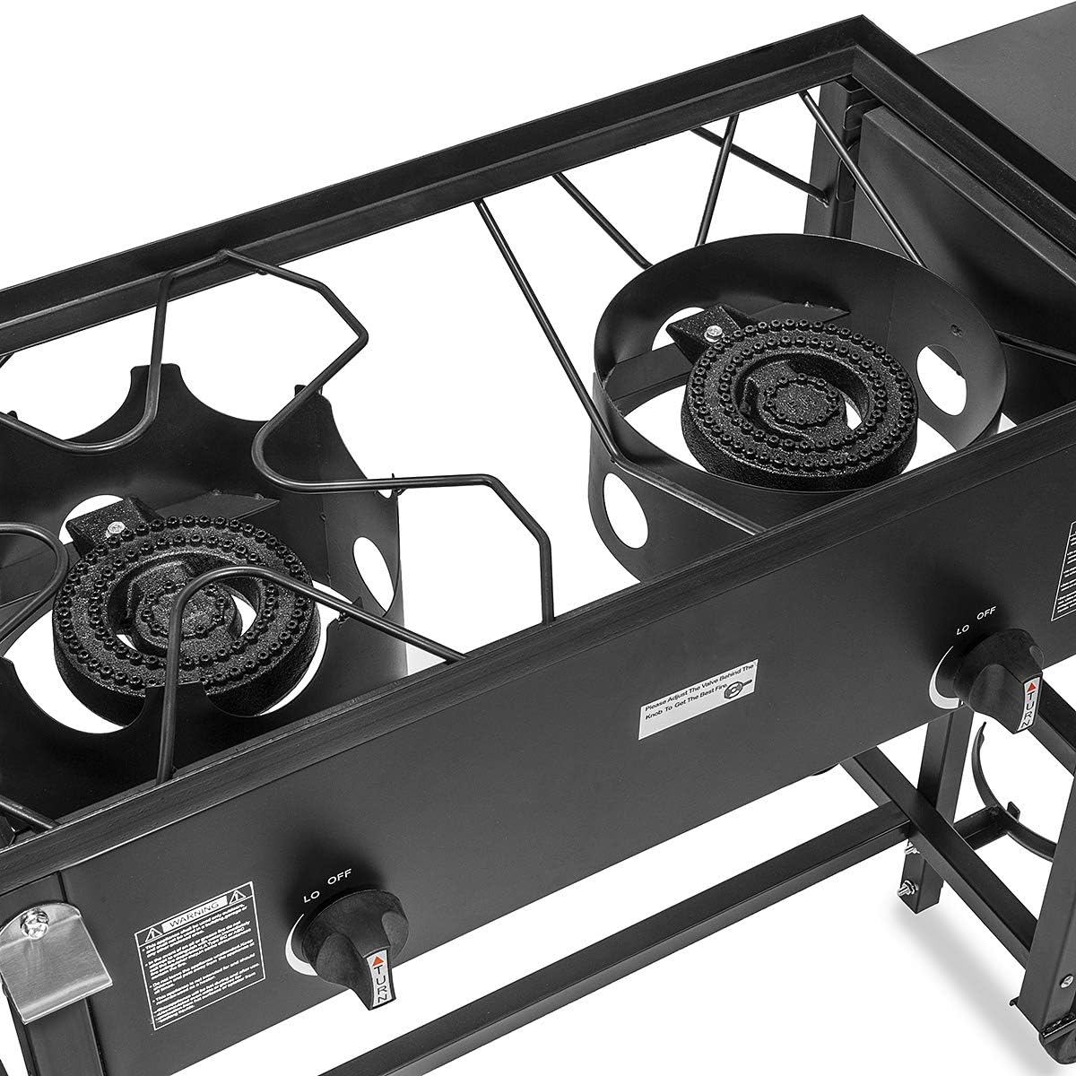 58,000 BTU Outdoor Dual Burner Stove with Wheels Q154477