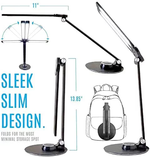 Rotatable Aluminum LED Desk Lamp with USB Charging Port N438303