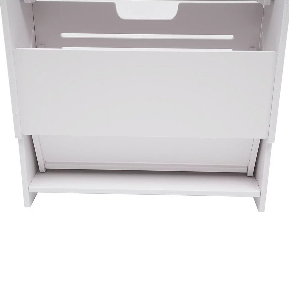 White Slim PVC Shoe Rack Organizer F53706