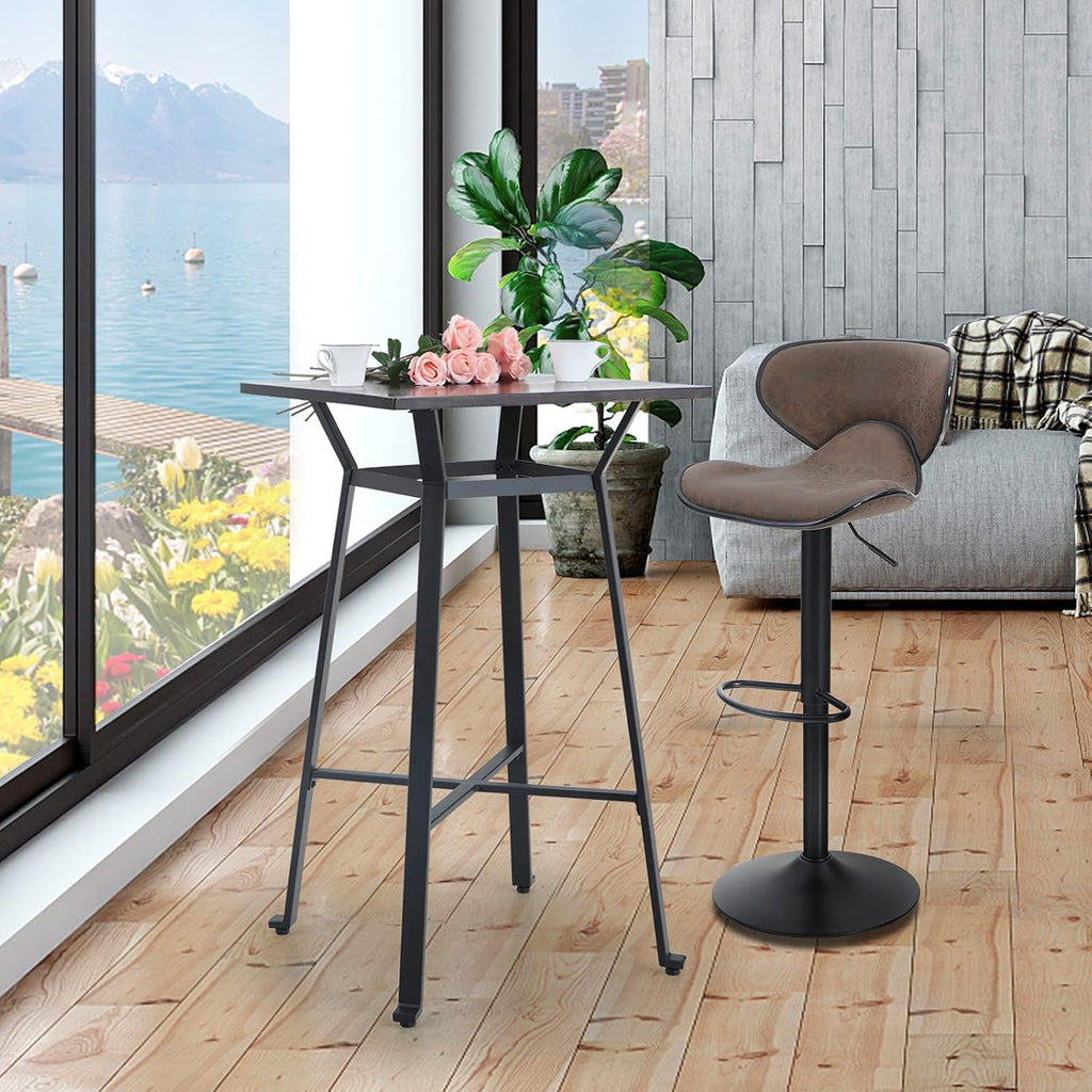 Brown Square Solid Wood Bar Table K601