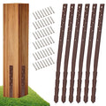 6 Pack Fence Post Repair Stakes Spikes Kit E820