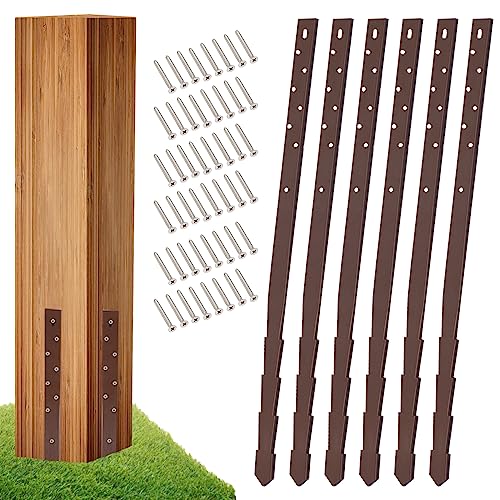 6 Pack Fence Post Repair Stakes Spikes Kit E820