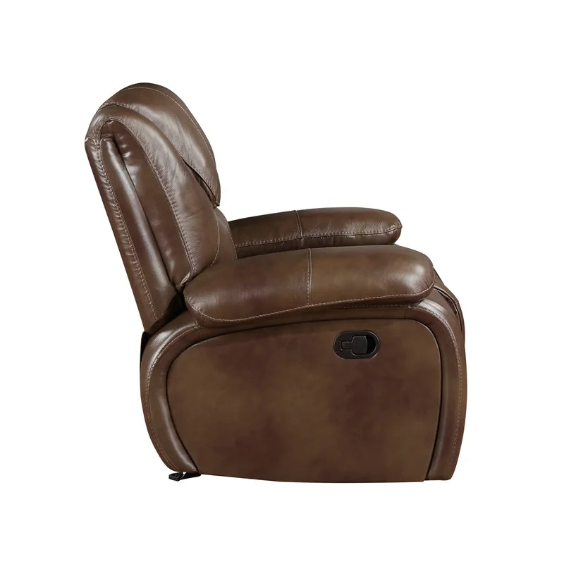 Brown Leather Match Glider Reclining Chair B541