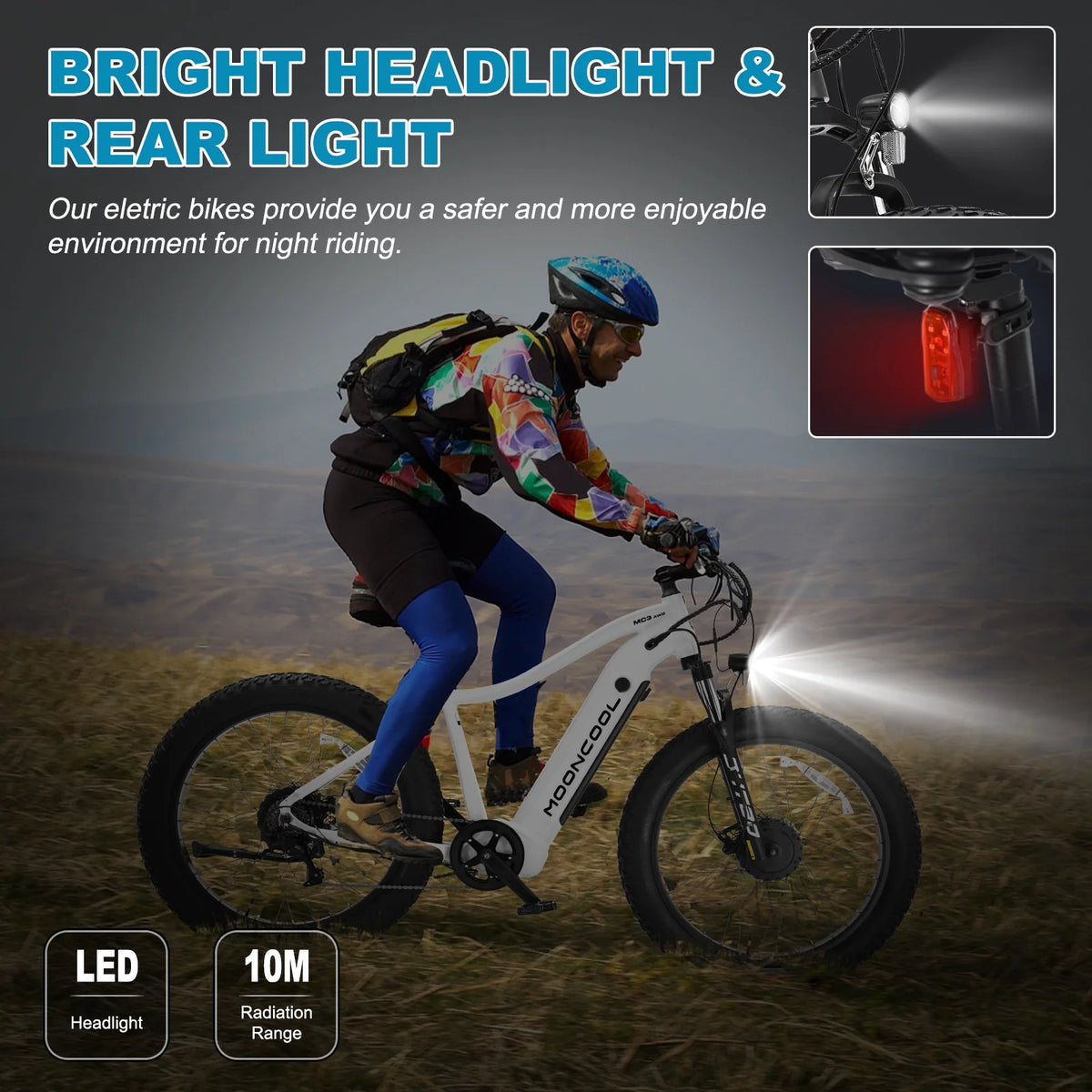 26" X 4" Fat Tire 1000W Dual Motor Electric Mountain Bike U17368
