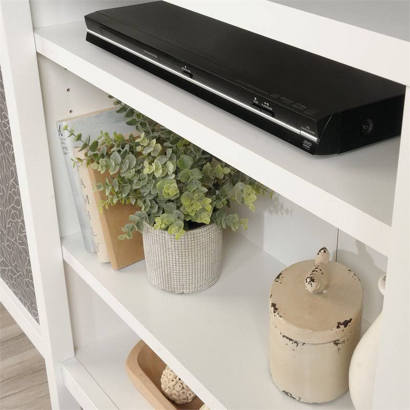 Soft White Wood TV Stand Cabinet K657