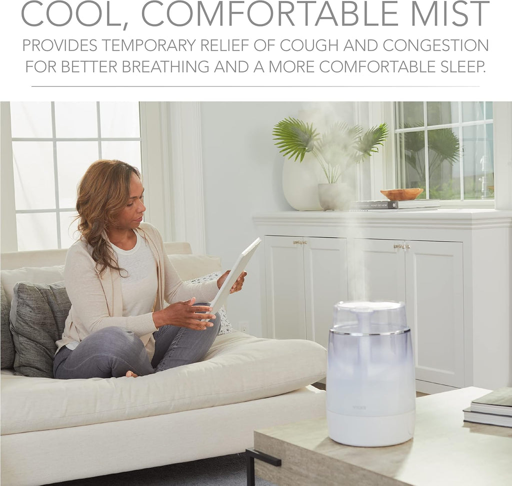 White Cool Mist Top Fill Humidifier Q9755