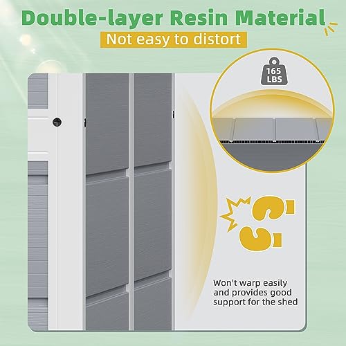 5' x 4' Resin Weather Resistant Outdoor Storage Shed with Floor B3269