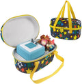 Portable Carry Case for Toniebox Starter Set and Tonies Figurines, Zipper Case Waterproof Shockproof (Green Star) L2358