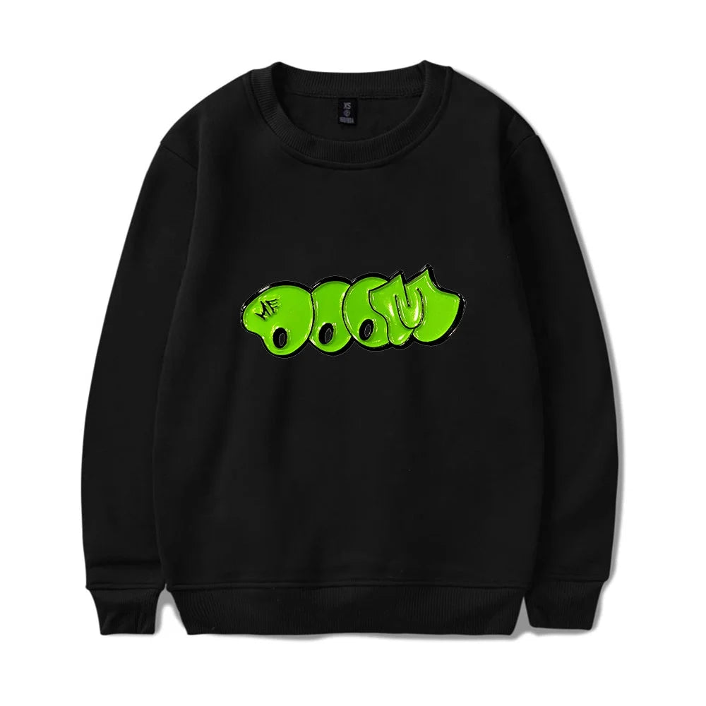 Green Pattern Long-Sleeved Sweatshirt L238355