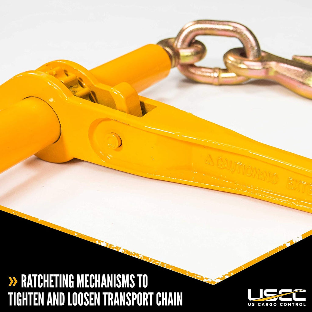 Ratchet Load Binder 3/8 Inch x 1/2 Inch 12,000 Pound Working Load Limit 2 Pack C7007