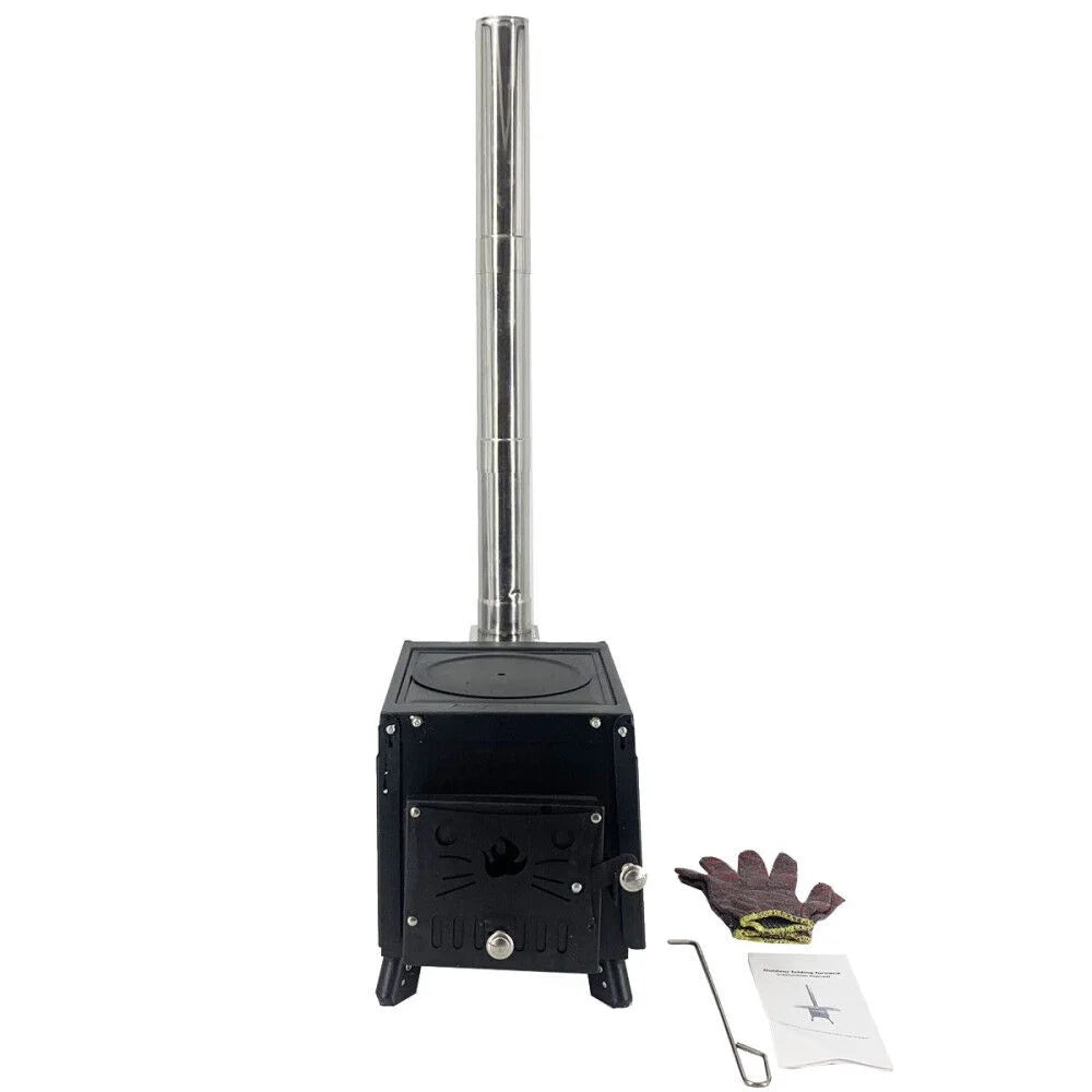 Portable Wood Burning Stove with Chimney Pipe T333