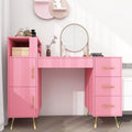 Pink 55inches Vanity Desk with 4 Drawers H669
