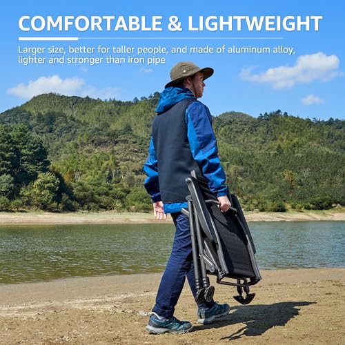 Folding Camping Chair 350 LBS Breathable Mesh Aluminum Frame A234
