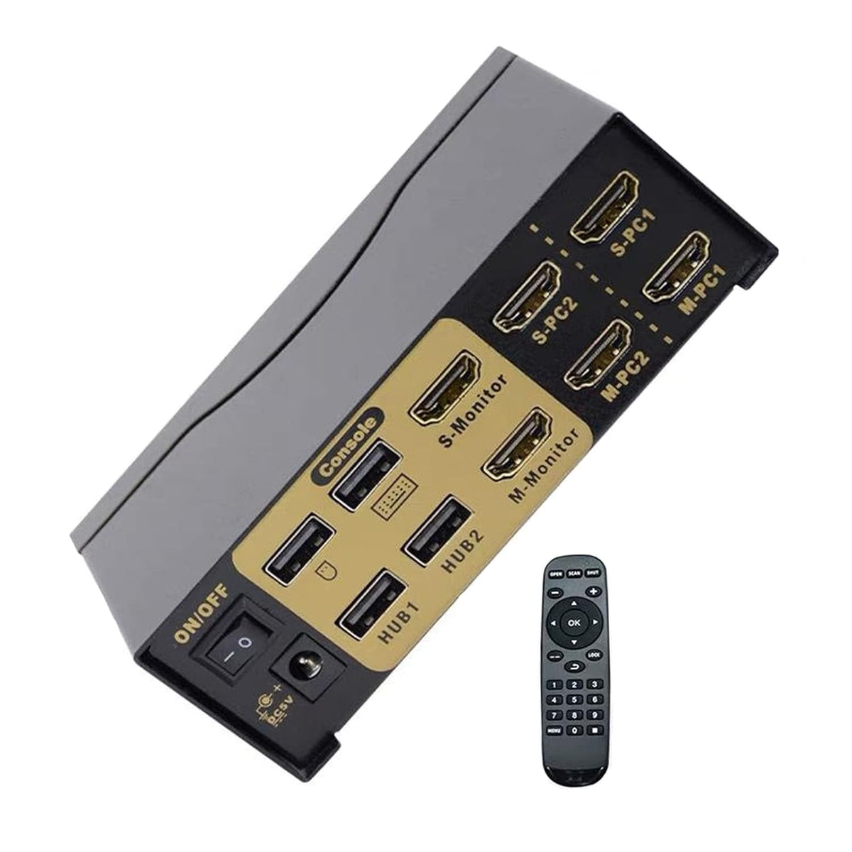 Kvm Switch Dual Monitor HDMI 2 Port with USB 2.0 Hub, 4k@30Hz B87894