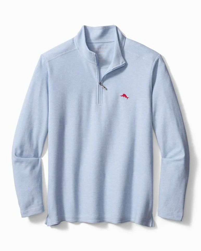 Men's Half-Zip Light Sky Hthr Size L E3075