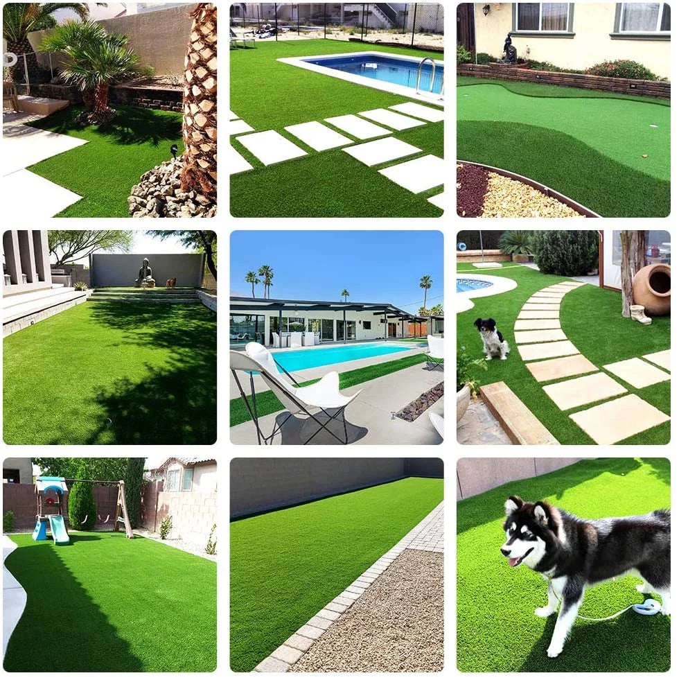 Artificial Grass 8' x 28' Turf Mat Rubber Back Q9733