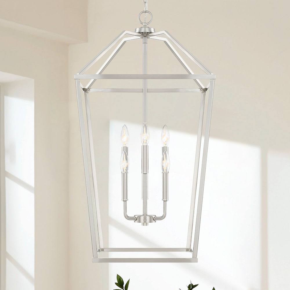 6 Light Brushed Nickel Foyer W82701