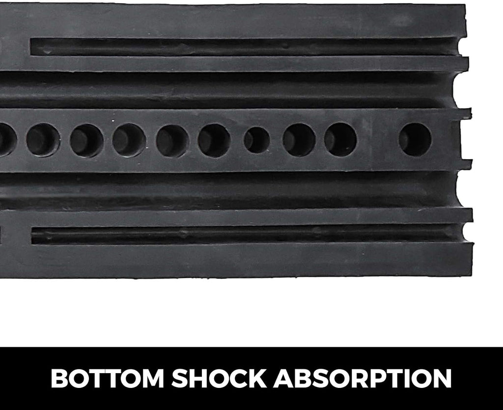 6 Ft Heavy Duty 2-Channel Rubber Cable Protector Ramp U1304