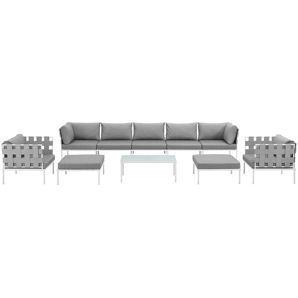 10 Piece Outdoor Patio Aluminum Sectional Sofa Set I709145