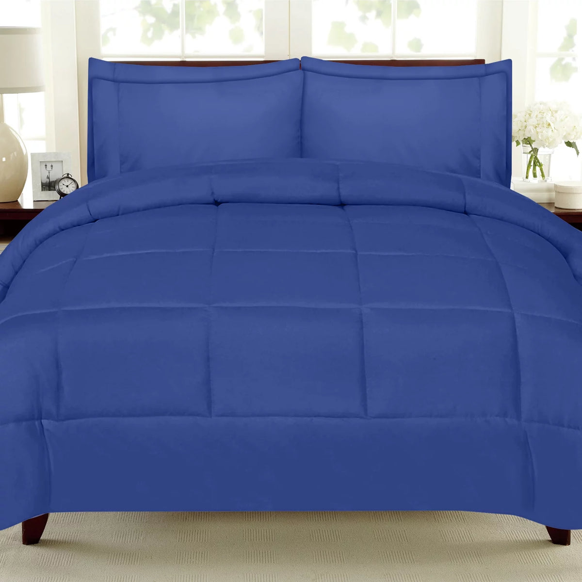 7 Piece Down Alternative Comforter & Sheet Set Full Royal Blue Y313295