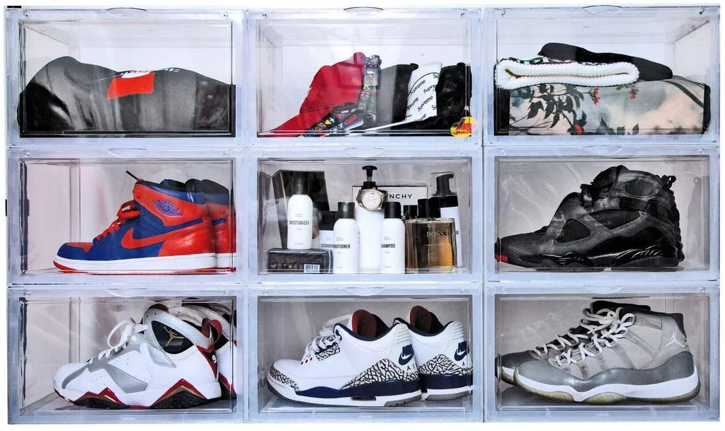 Clear Plastic Stackable Shoe Storage Box (PACK OF 2) H317