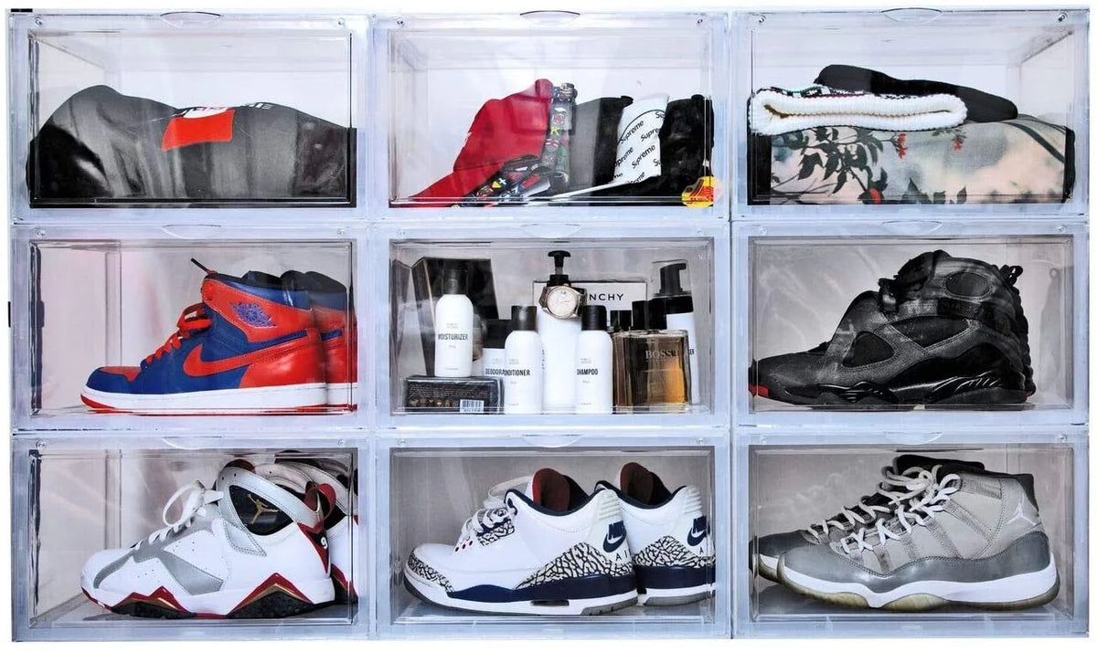 Clear Plastic Stackable Shoe Storage Box (PACK OF 2) H317