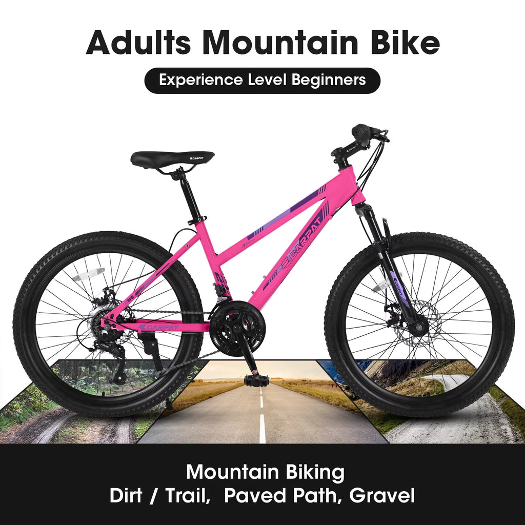 26-inch 21 Speed Pink Mountain Bike X71528