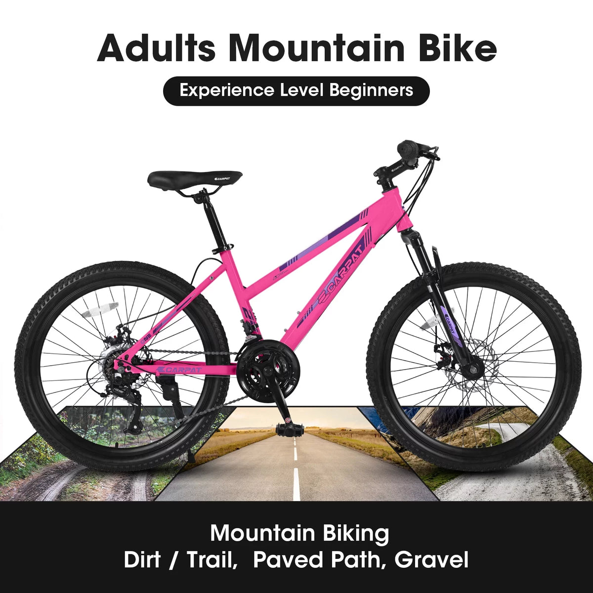 26-inch 21 Speed Pink Mountain Bike X71528