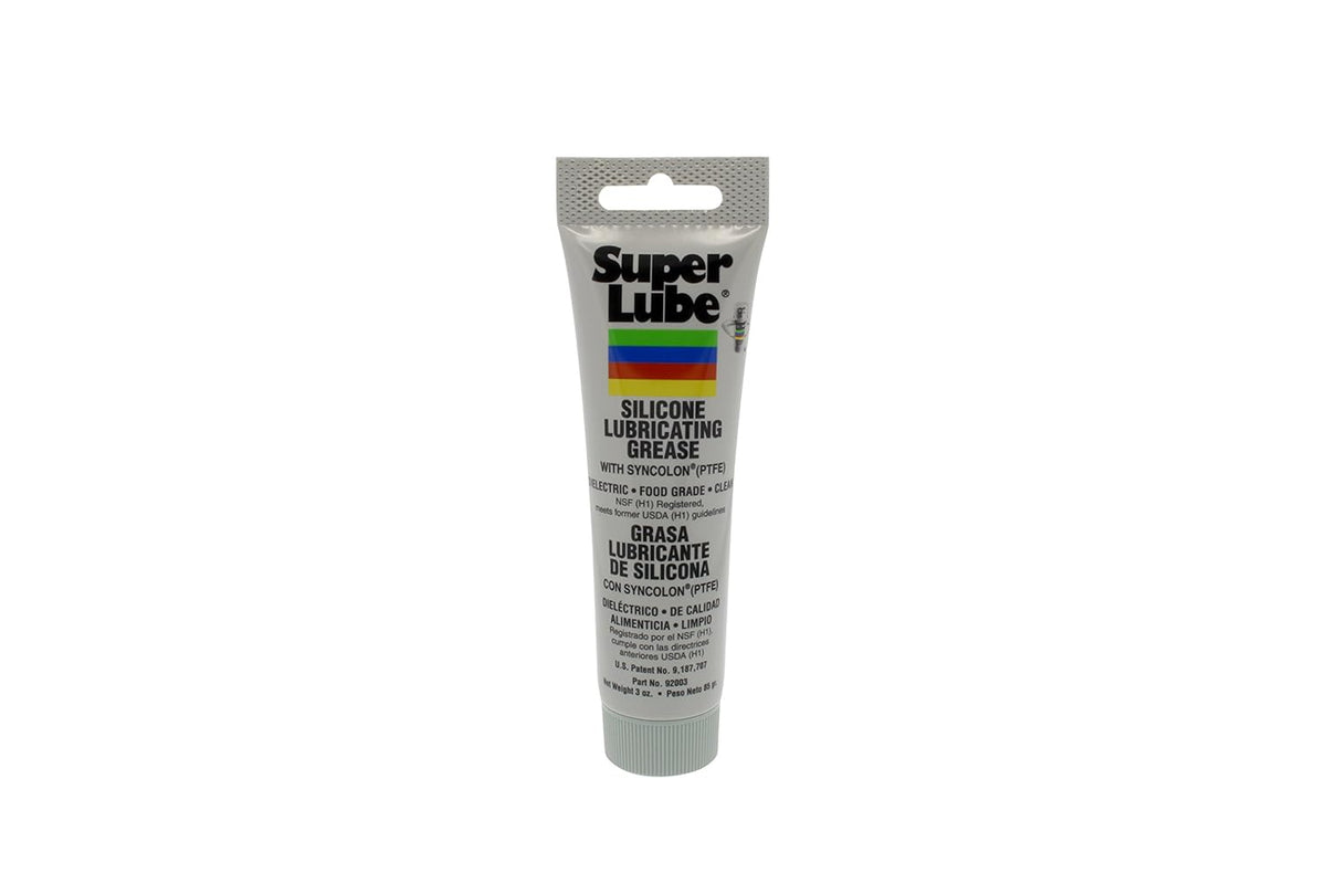 Translucent White Silicone Lubricating Grease with PTFE, 3 oz Tube F83431
