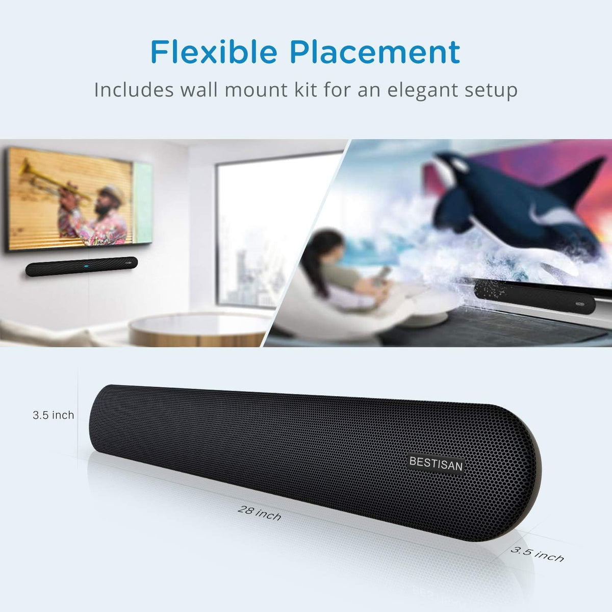 80 Watts TV Sound Bar with Bluetooth 5.0 P9173