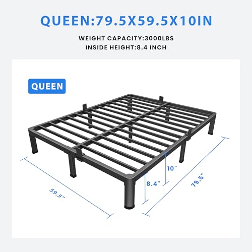 18 Inch Full Size Metal Platform Bed Frame with Under-Bed Storage W5919