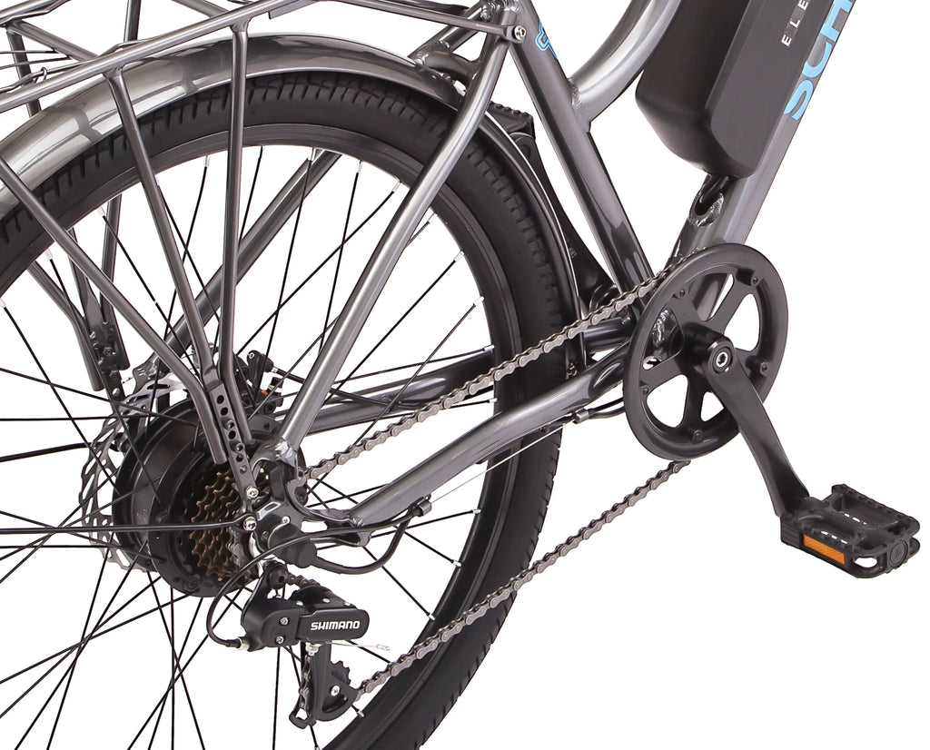 26 Low Step Cruiser Electric Bike 7 Speeds 250w Black N4584