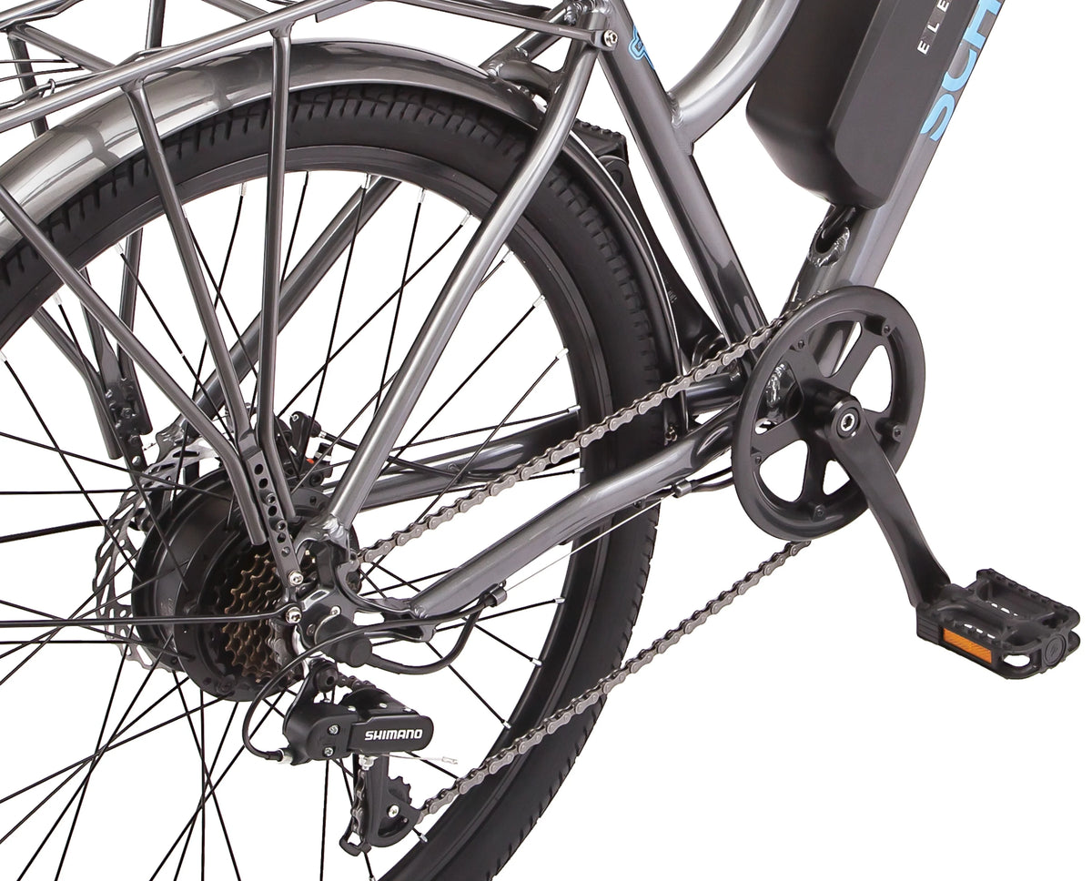 26 Low Step Cruiser Electric Bike 7 Speeds 250w Black N4584
