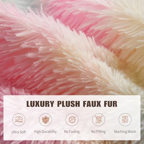 Waterproof Faux Fur 5FT Round Bean Bag Chair Cover with Pocket F974