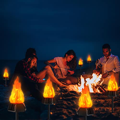 8 Pack Solar LED Flickering Flame Torch Lights A39607