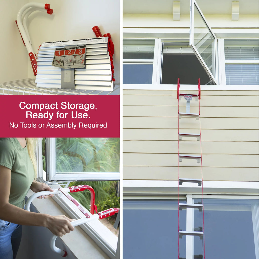 25 Foot Three Story Emergency Escape Ladder J183236