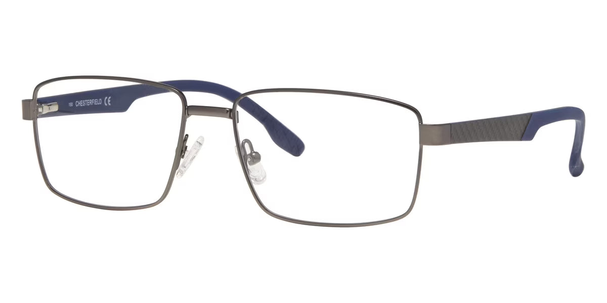 Matte Gray Rectangular Full Rim Eyeglasses H964608