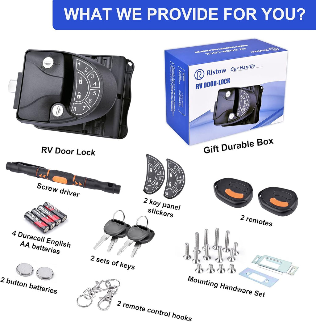 Waterproof Metal RV Keyless Entry Door Lock with Backlit Keypad C53774