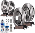 Front & Rear Disc Rotors + Ceramic Brake Pads 10pc Set V46229