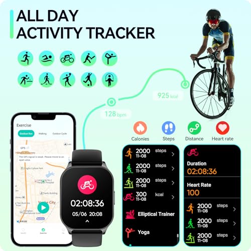 1.96" AMOLED Display Fitness Watch with Heart Rate Sleep SpO2 Monitor X408484
