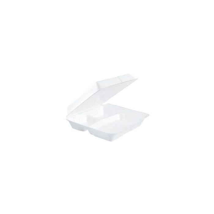 White Foam Hinged Lid Container J946216
