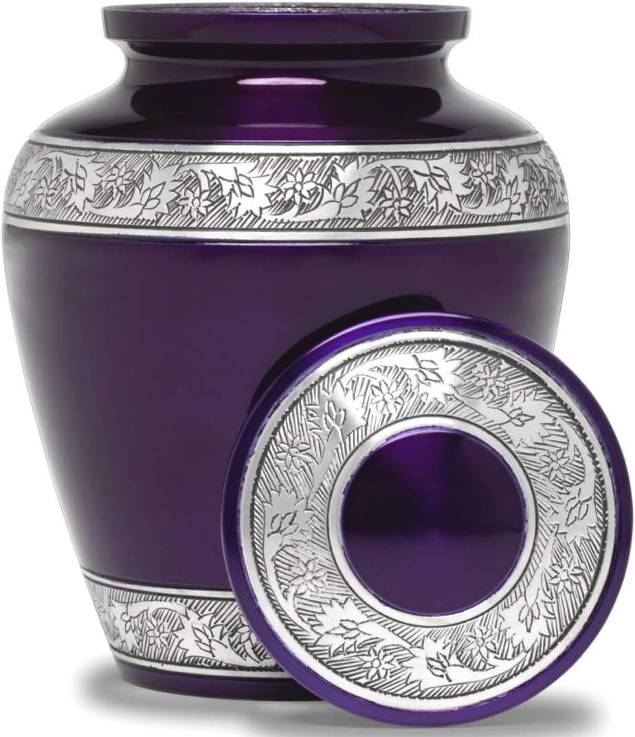 Handcrafted Cremation Urn for Human Ashes with Velvet Bag H477363