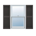 Vinyl Cathedral Top Open Louver Shutters V730