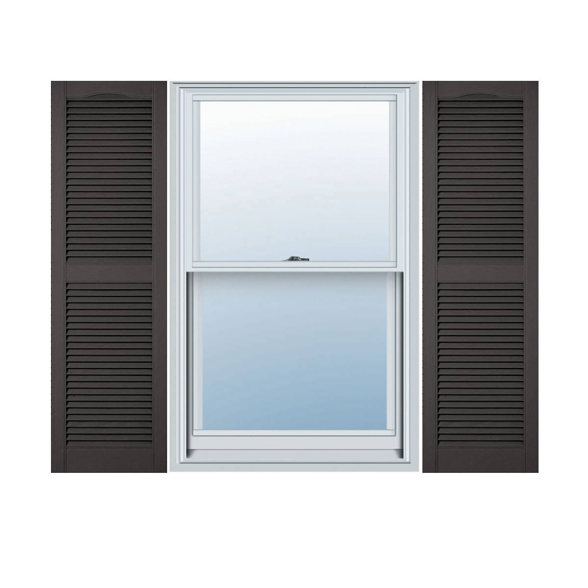 Vinyl Cathedral Top Open Louver Shutters V730