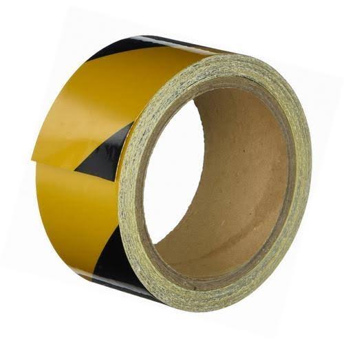 Reflective Hazard Black / Yellow Tape, 14 in x 33 ft U415305