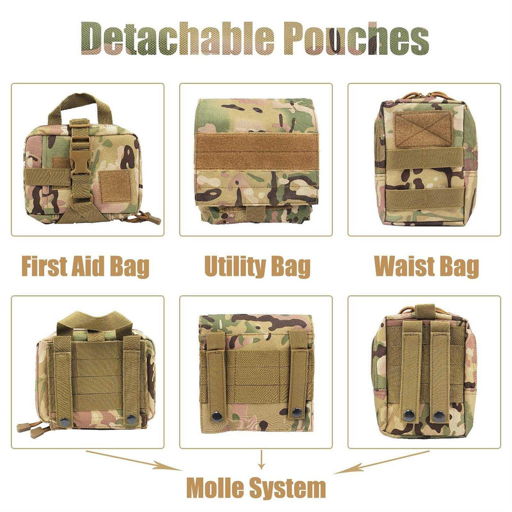 Tactical Dog Harness with Pouches P155
