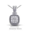 18K White Gold Pave Setting Diamond Pendant M53524