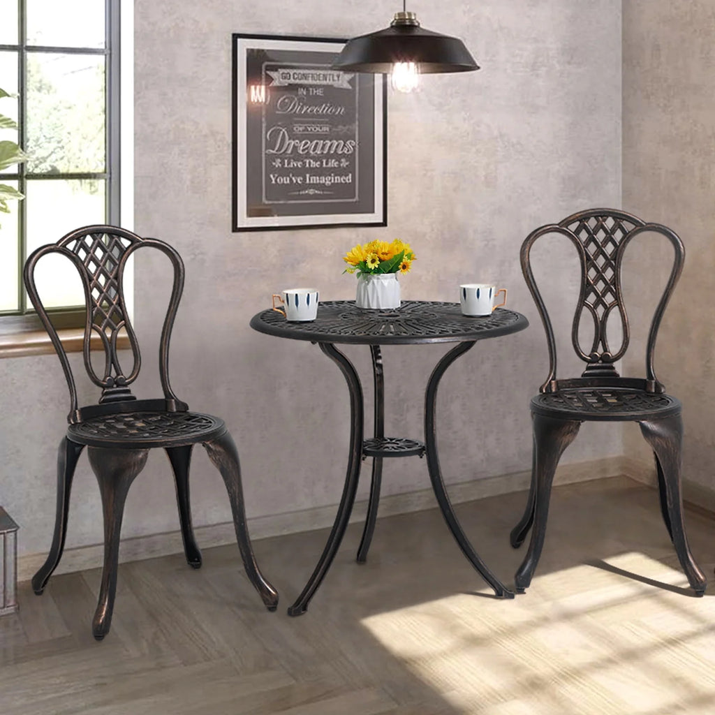 3-Piece Cast Aluminum Outdoor Bistro Set I1316