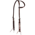 White Beaded Slip Ear Headstall F403