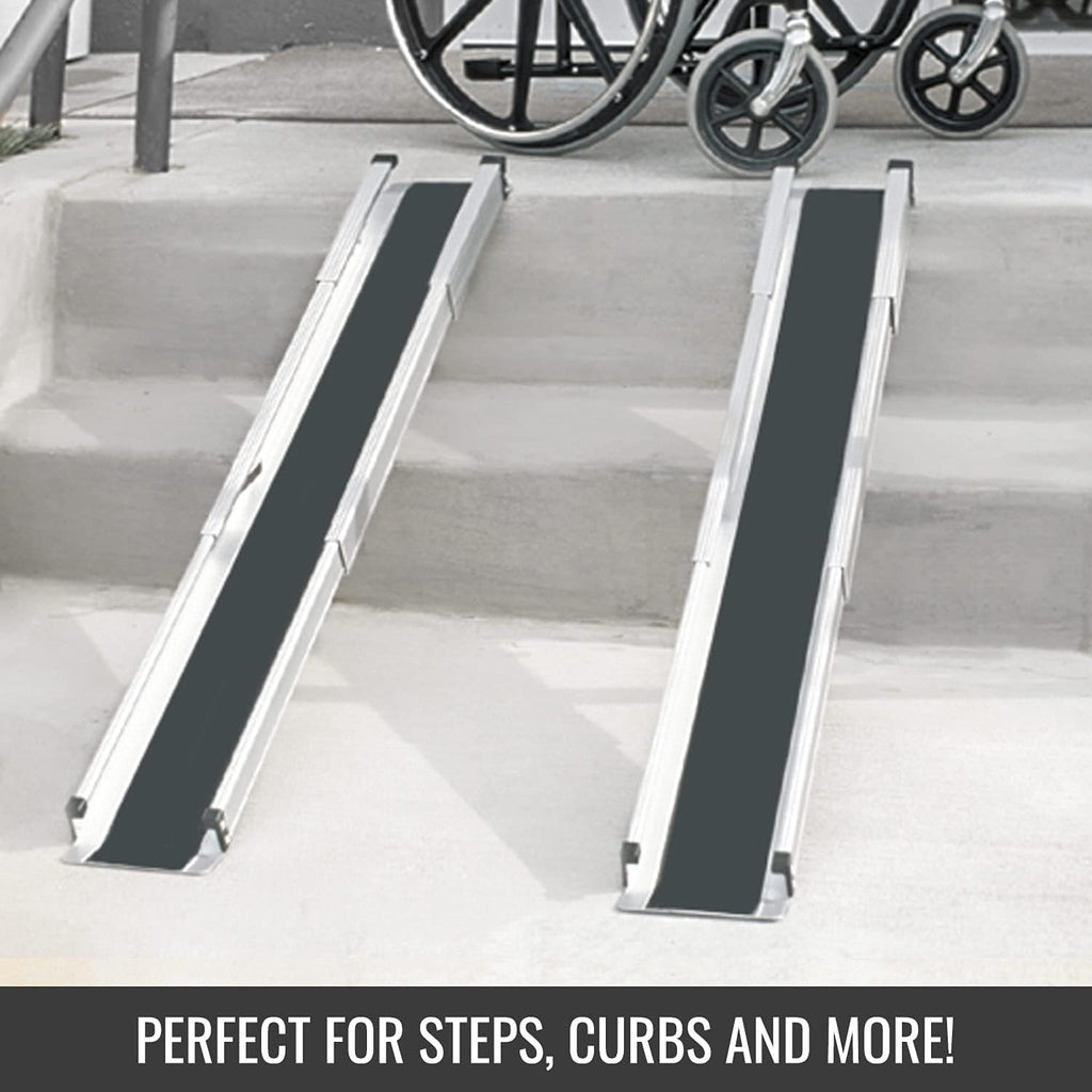 Portable Adjustable 3-5 Ft Wheelchair Ramp with Storage Bag O6601